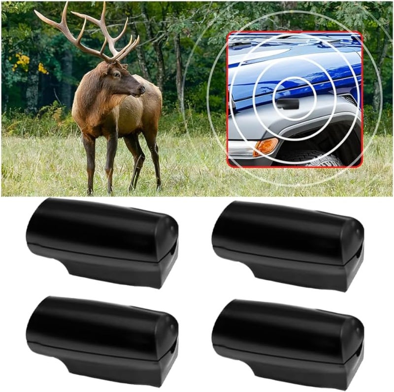 Sandfren Car Deer Warning Whistles Device, 4PCS Waterproof Vehicle Horn Sensor Repellent with Adhesive Tapes, Automotive Exterior Animal Alert Accessories, Universal for SUVs Trucks Motorcycles - Image 1